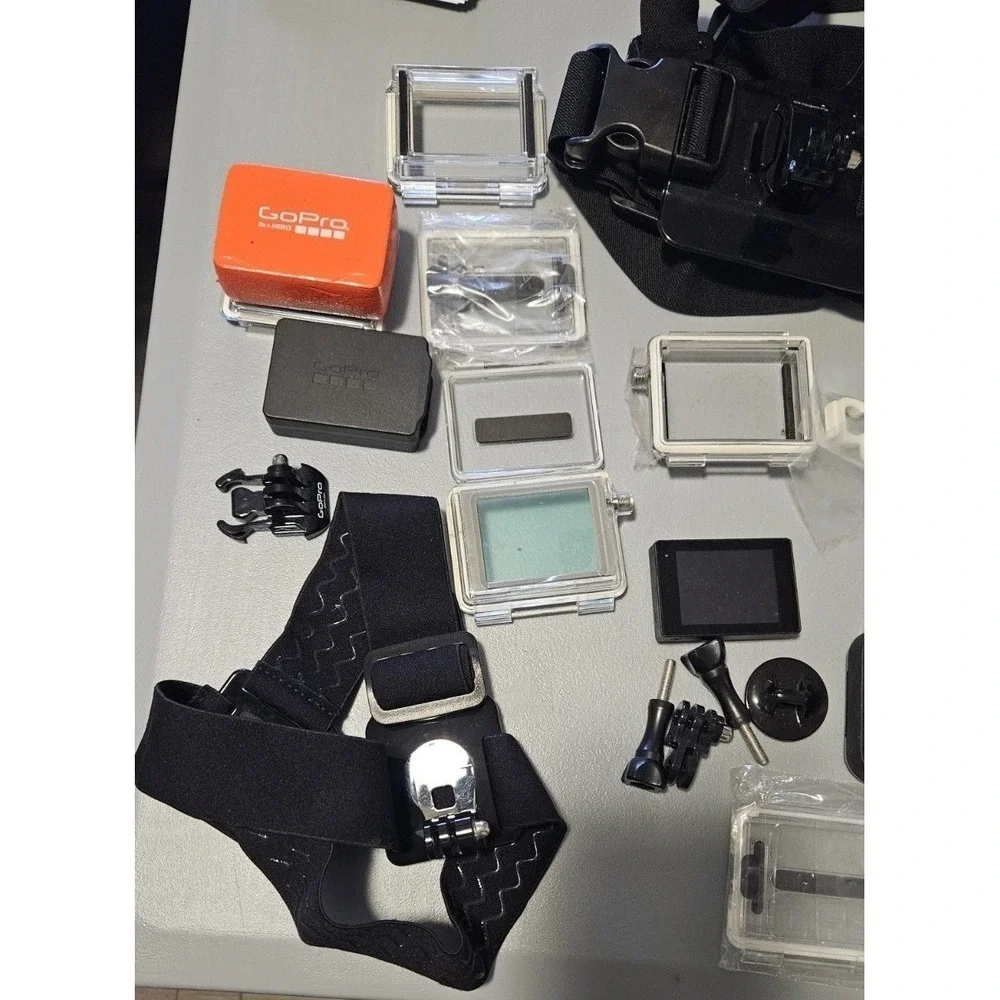 GoPro Hero3 Action Camera Silver Bundle with Chest Mount‎ LCD BacPac Case